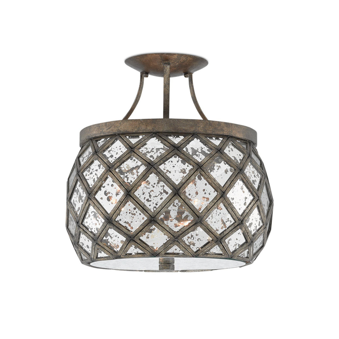 Buckminster Bronze Semi-Flush Mount