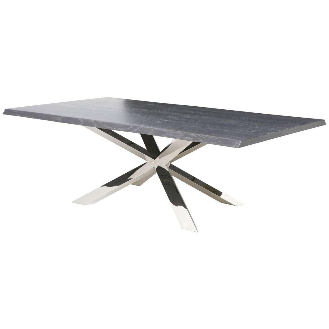 Couture Dining Table - Oxidized Grey & Silver