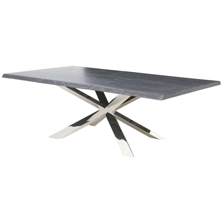 Couture Dining Table - Oxidized Grey & Silver