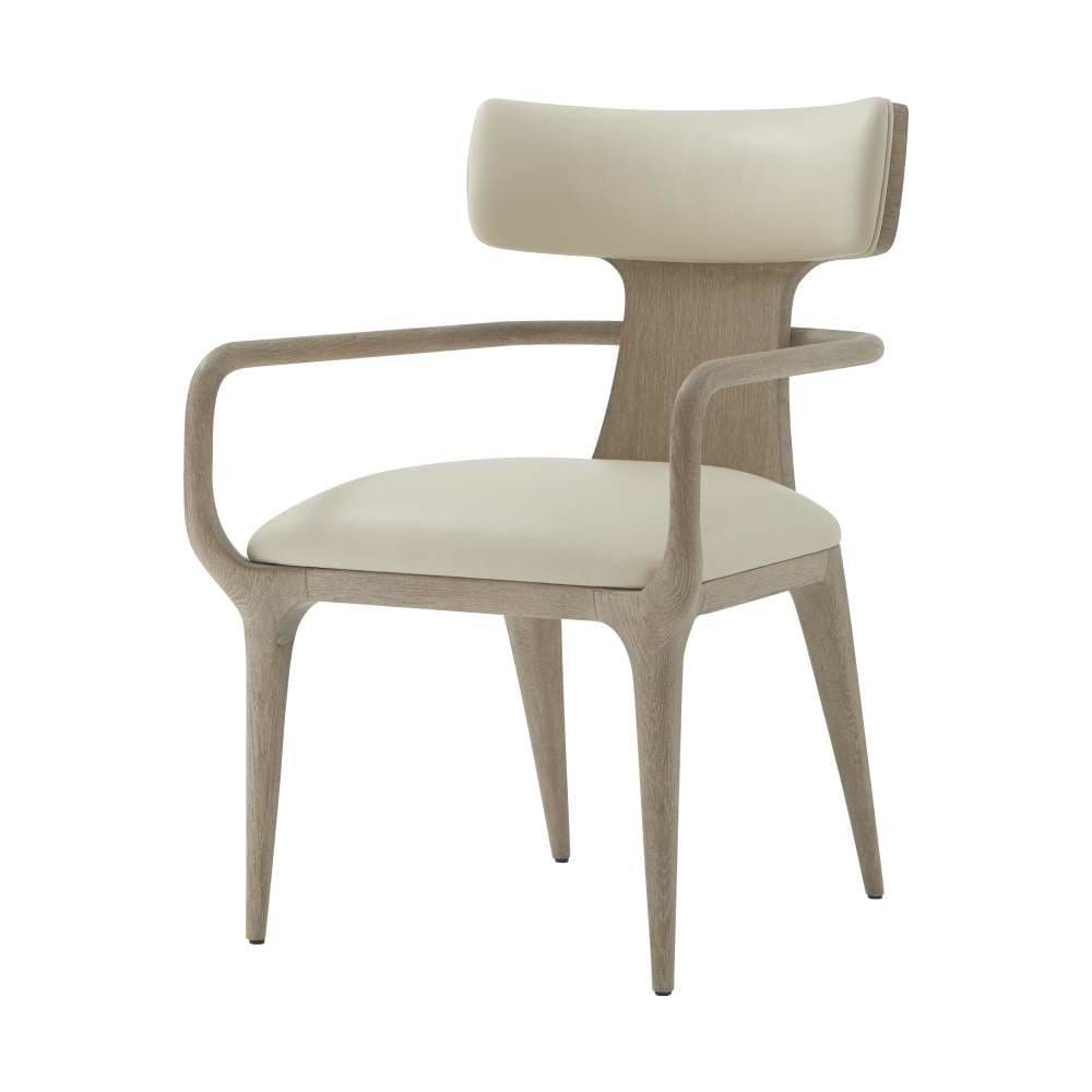 Repose upholstered Dining Armchair-Theodore Alexander-THEO-TA41025.2BGR-Dining ChairsGrey-1-France and Son