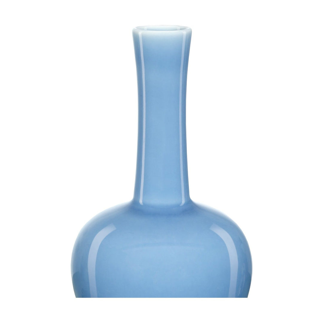 Sky Blue Straight Neck Vase