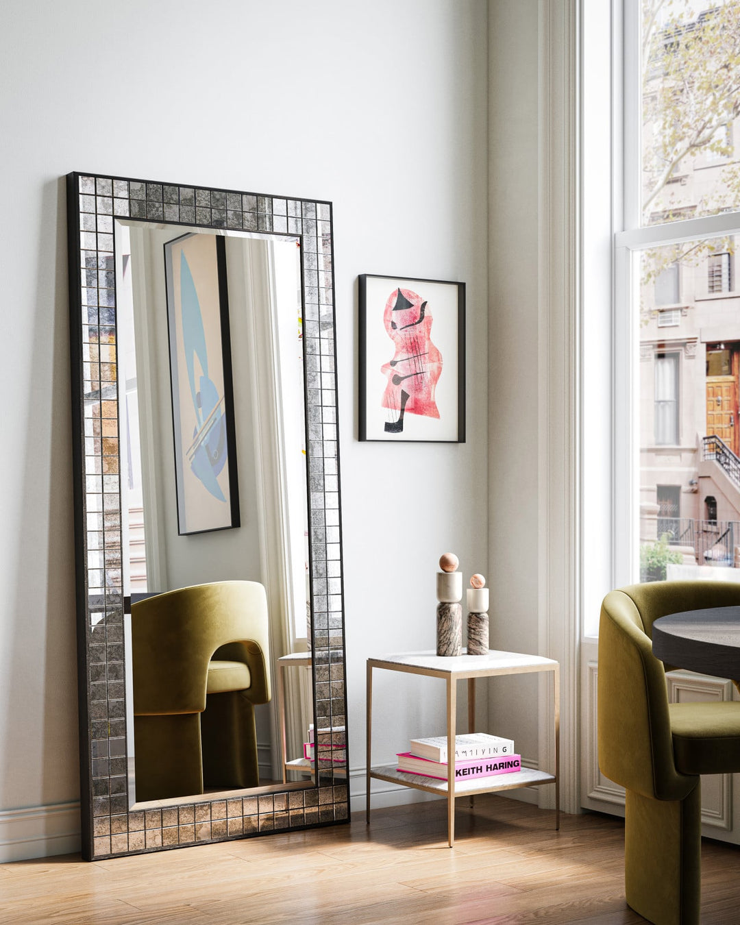 Side Tables Oblique Marble Side Table