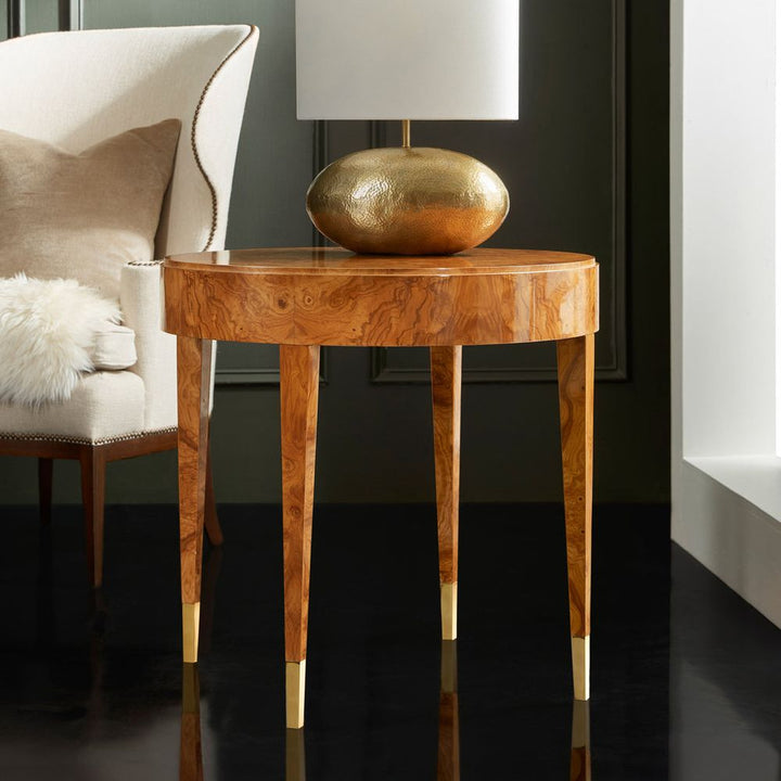 Side Tables Salena Round End Table-Olive Ashe