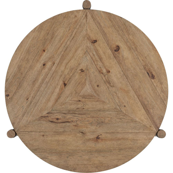 Vineyard Row Round Cocktail Table - Light Wood