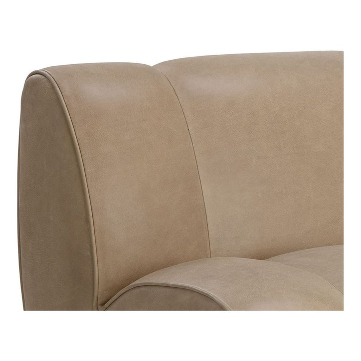 Blaise Swivel Lounge Chair - Sahara Sand Leather