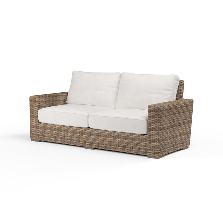 Outdoor Sofas and Sectionals Havana Loveseat in Canvas Flax w/ Self Welt