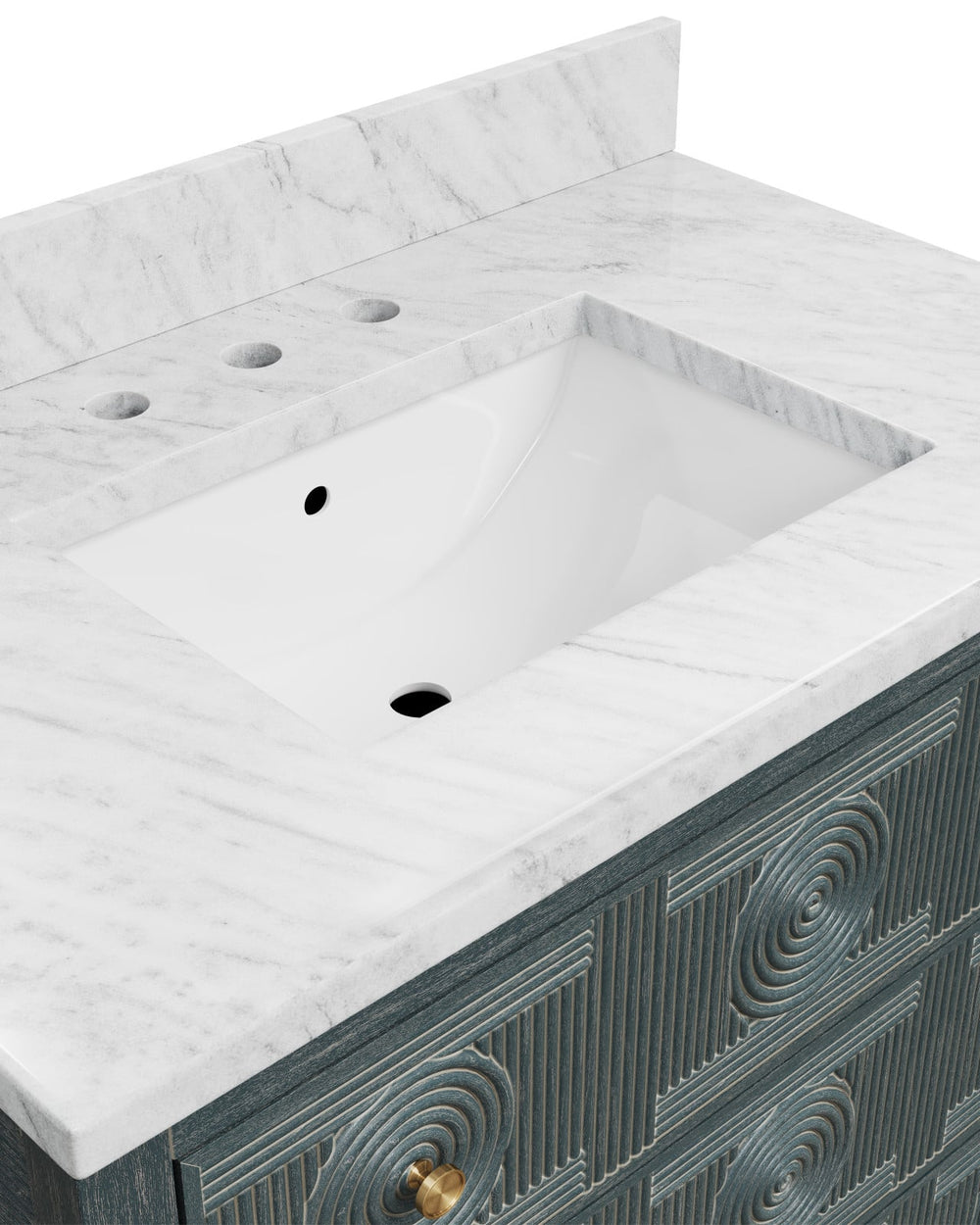 Vanities Santos 36" Vintage Navy Vanity with Rectangular Undermount Sink