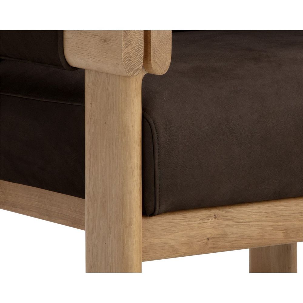 Carmichael Lounge Chair - Nubuck Cocoa Leather