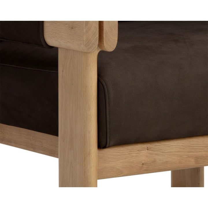 Carmichael Lounge Chair - Nubuck Cocoa Leather