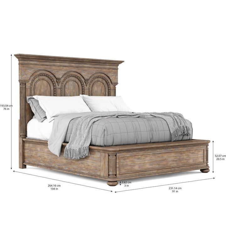 Architrave California King Panel Bed - Brown