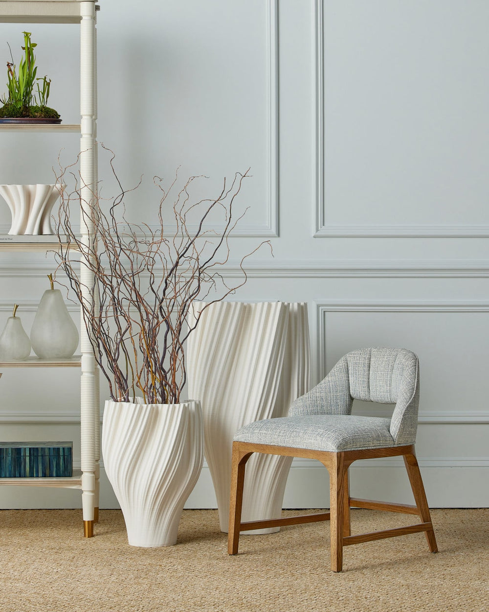 Vases Whorl Large White Vase