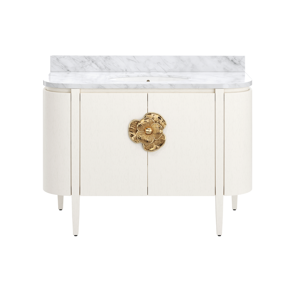 Vanities Briallen 48" White Vanity with Oval Undermount Sink