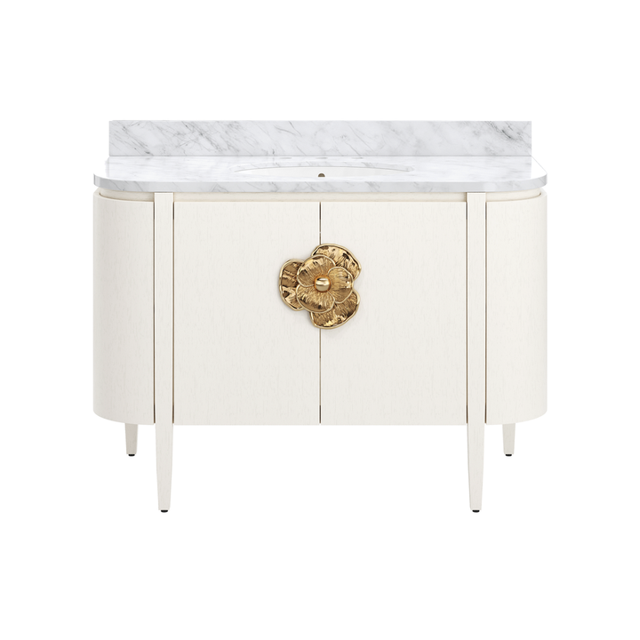 Vanities Briallen 48" White Vanity with Oval Undermount Sink