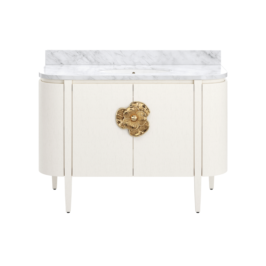 Vanities Briallen 48" White Vanity with Oval Undermount Sink