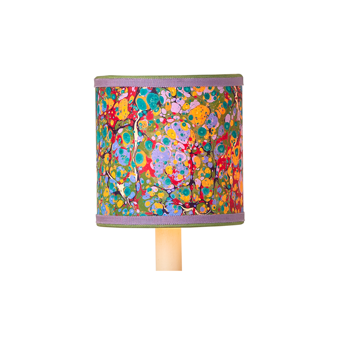 Marble Multi-Color Paper Drum Chandelier Shade