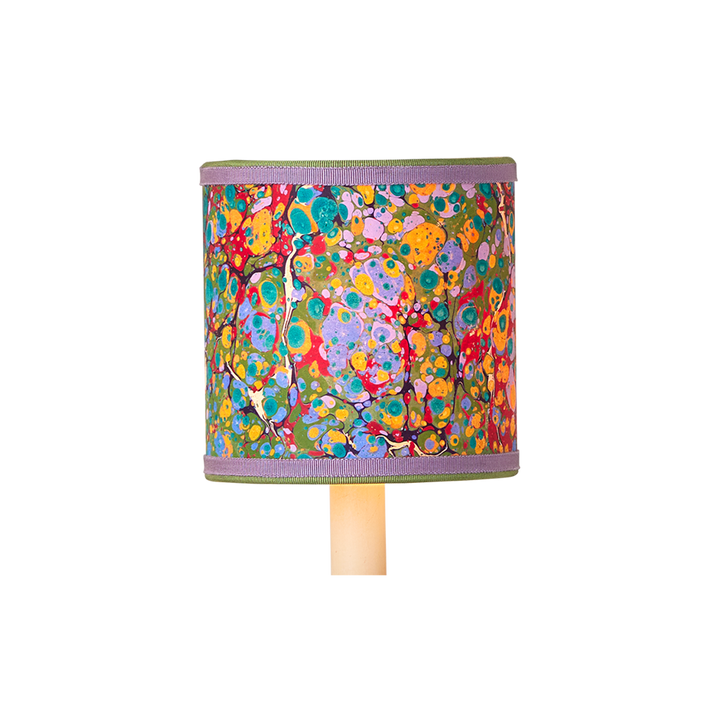 Marble Multi-Color Paper Drum Chandelier Shade