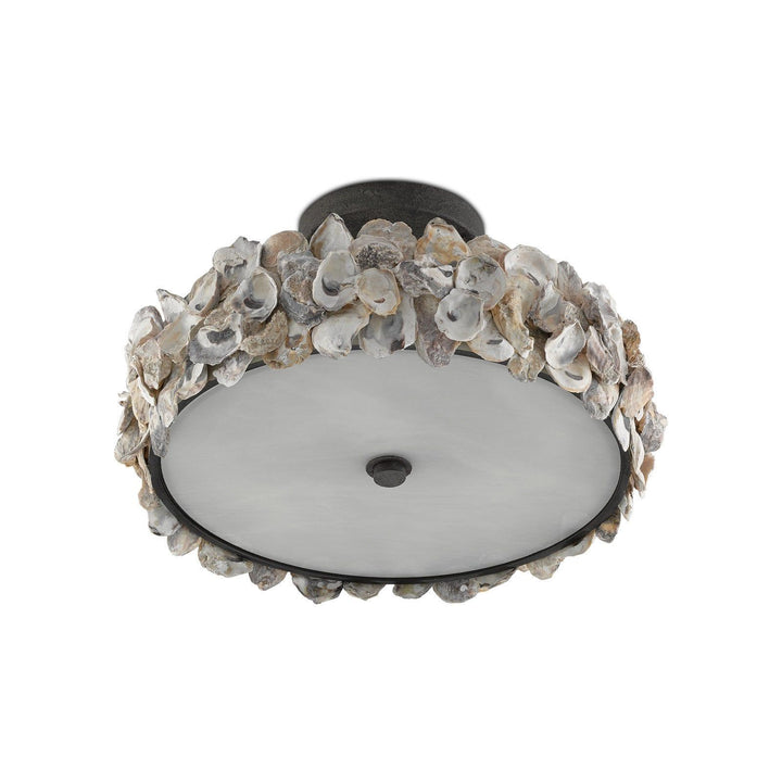 Oyster Shell Semi-Flush Mount