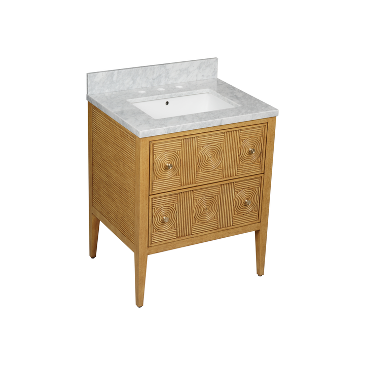 Santos 28" Sea Sand Vanity with Rectangular Undermount Sink