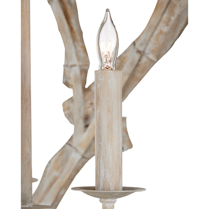 Driftwood Whitewash Orb Chandelier