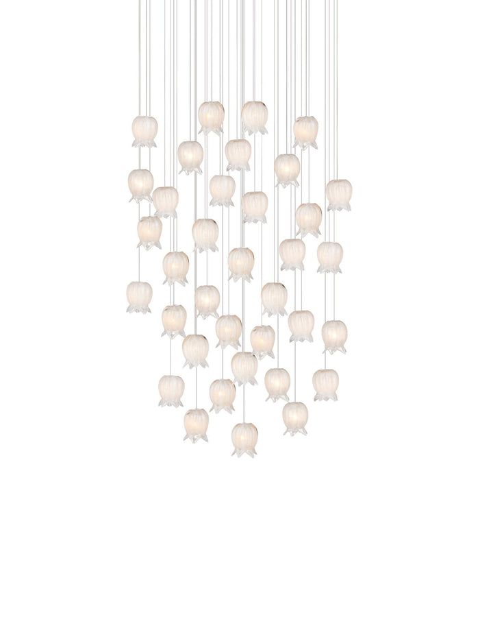 Pendants:Multi Polpo White 36-Light Round Multi-Drop Pendant