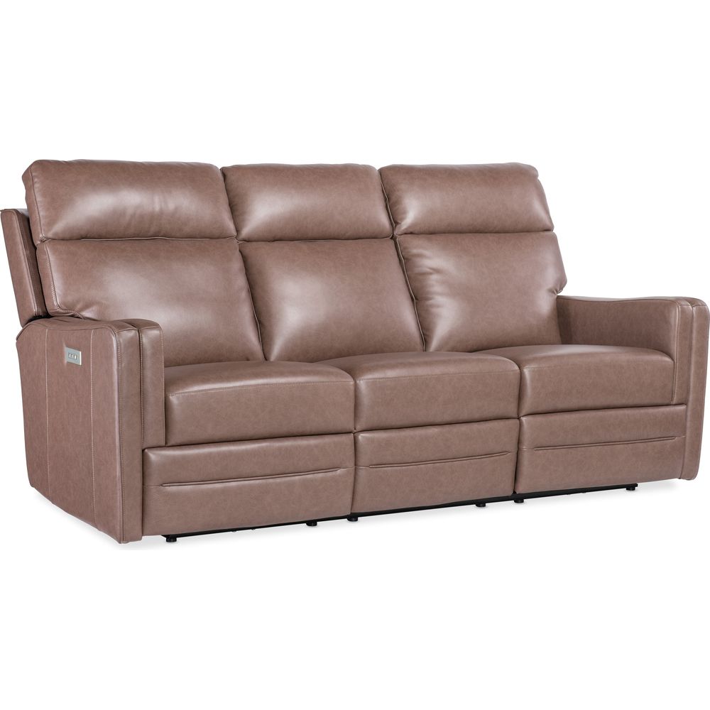 Sofas: Recliners Twain Zero Gravity Power Sofa w/Power Headrest and Lumbar - Brown