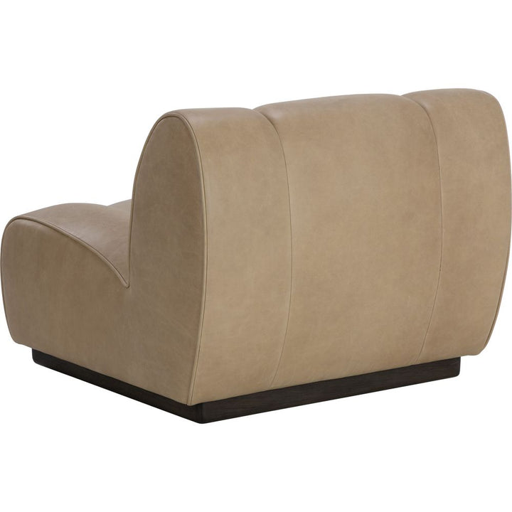 Blaise Swivel Lounge Chair - Sahara Sand Leather