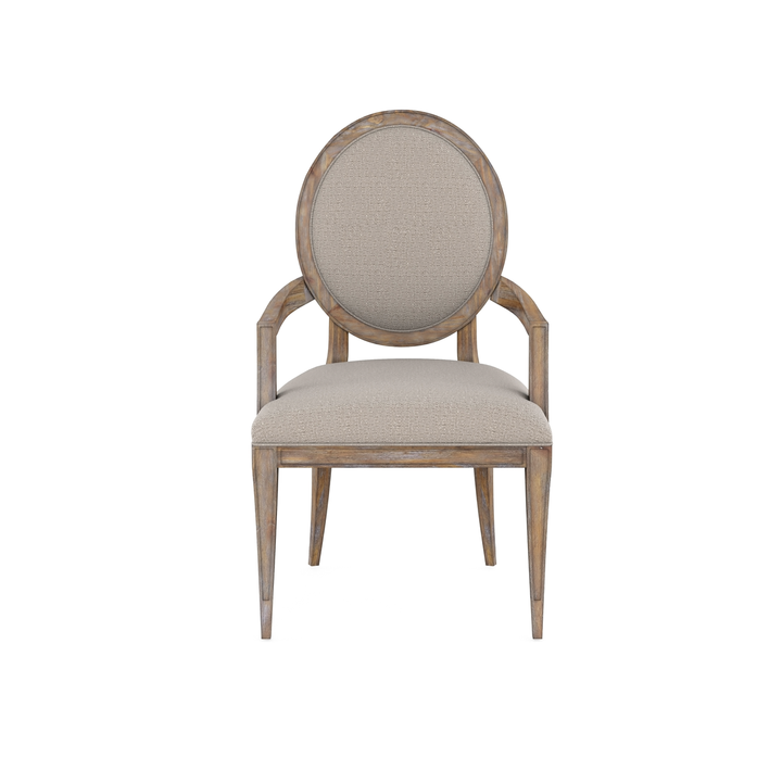 Architrave Oval Arm Chair (Purchase in qty of 2 required, priced individually) - Brown