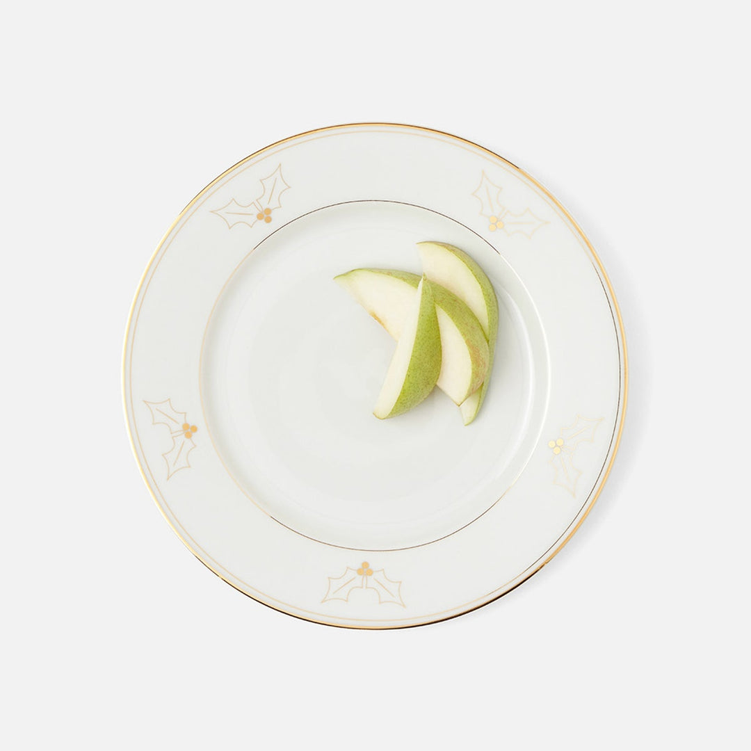 Hannah White Porcelain W/ Gold Trim Salad/Dessert Plate Pack/4