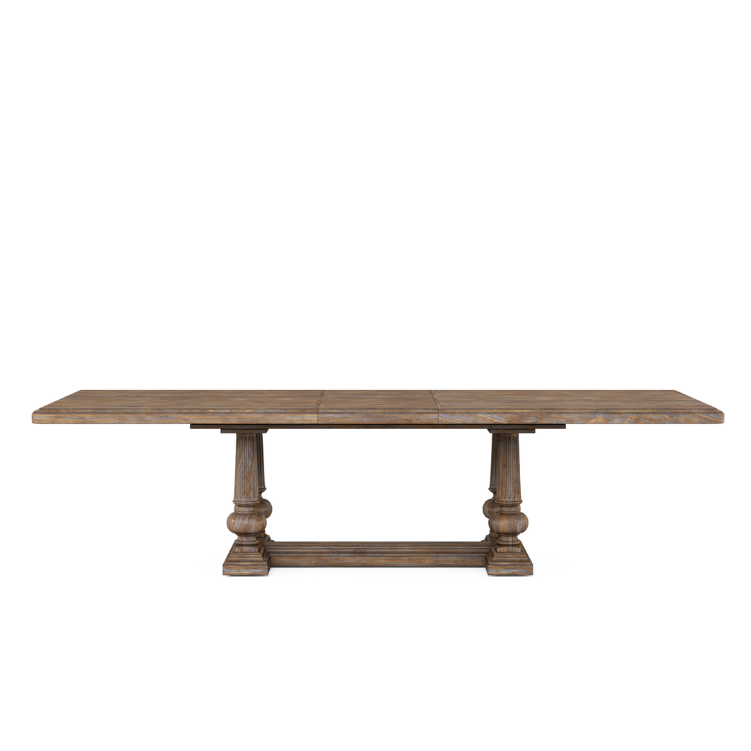 Architrave Trestle Dining Table - Brown