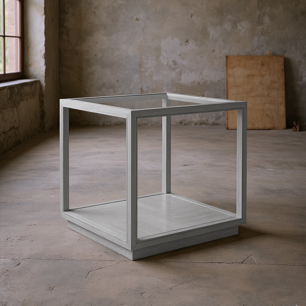 Glaze End Table Vintage Blue
