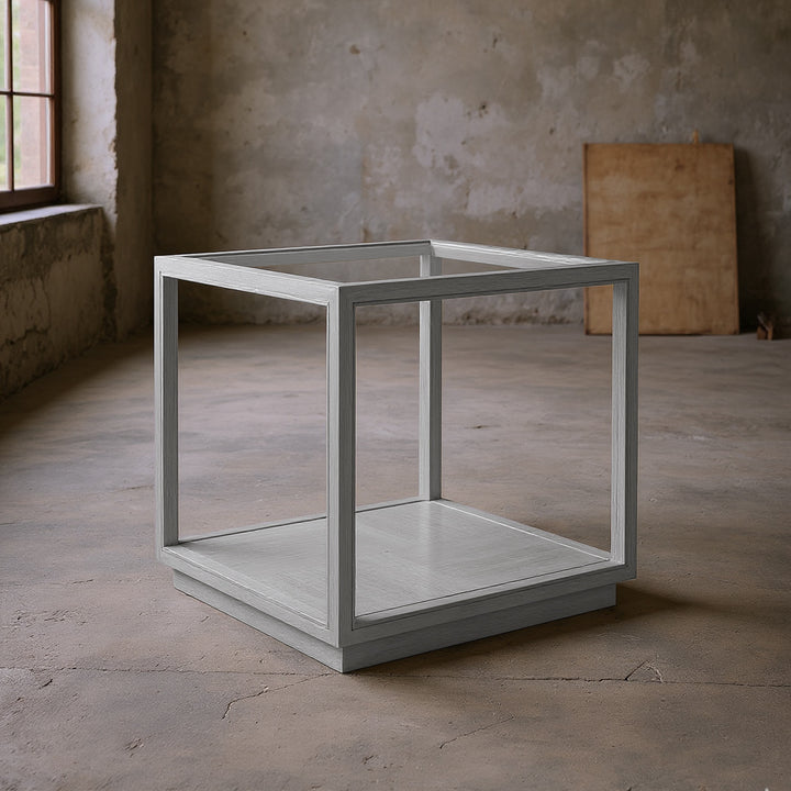 Glaze End Table Vintage Blue