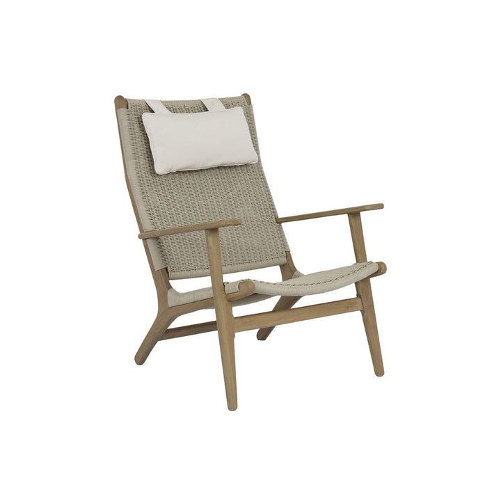 Outdoor Lounge Chairs Coastal Teak Cushionless Highback Chair