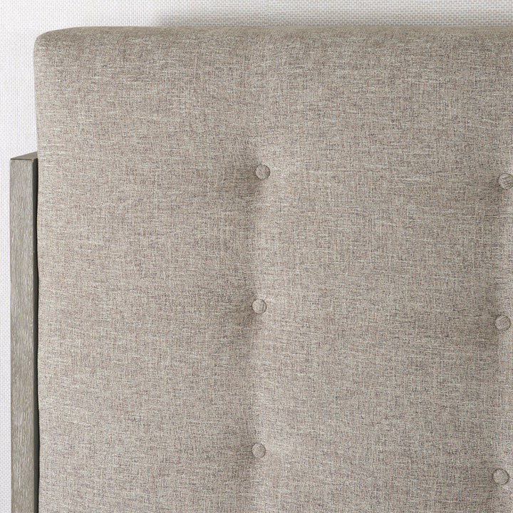 Foundations Upholtered Button Tufted California King Panel Bed