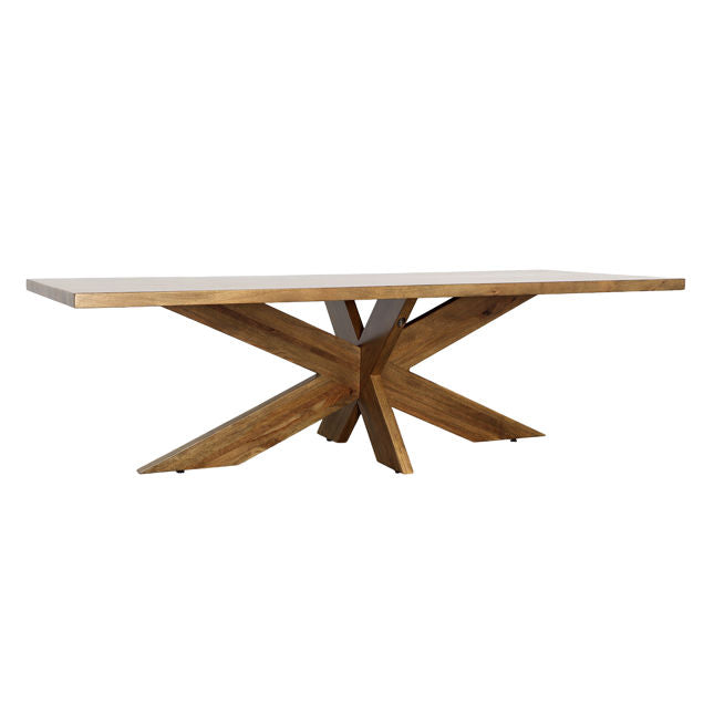 Nantes Dining Table-Dovetail-DOVE-DOV15087BR-Dining TablesMedium Brown-1-France and Son
