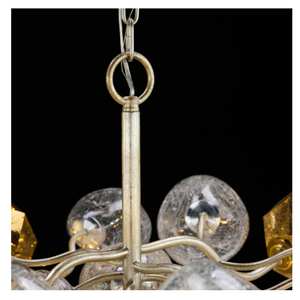 Gilded Sphere Cluster Chandelier
