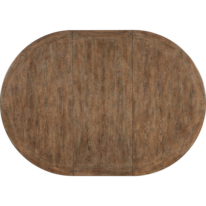 Americana Round Pedestal Dining Table with 1-22in Leaf - Whites/Creams/Beiges