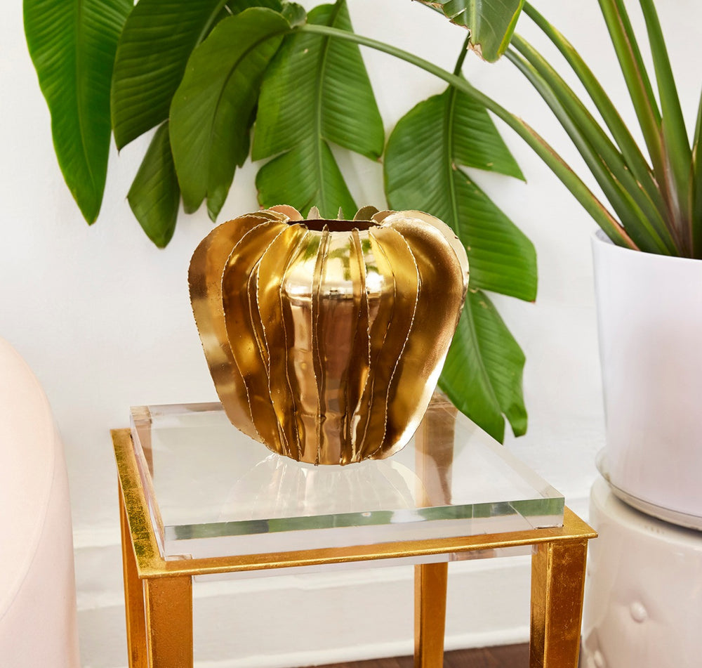Doral Vase, Brass
