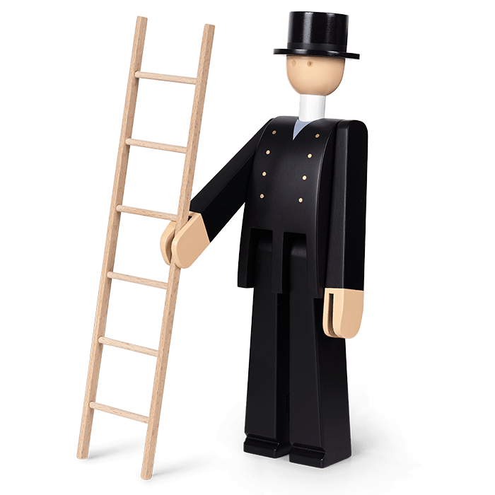 Kay Bojesen Chimney Sweeper, Black, H: 8.1"