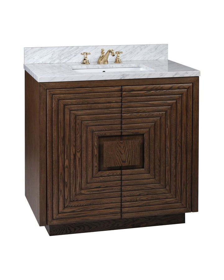 Vanities Morombe 36" Cocoa Marble Vanity with Rectangular Undermount Sink