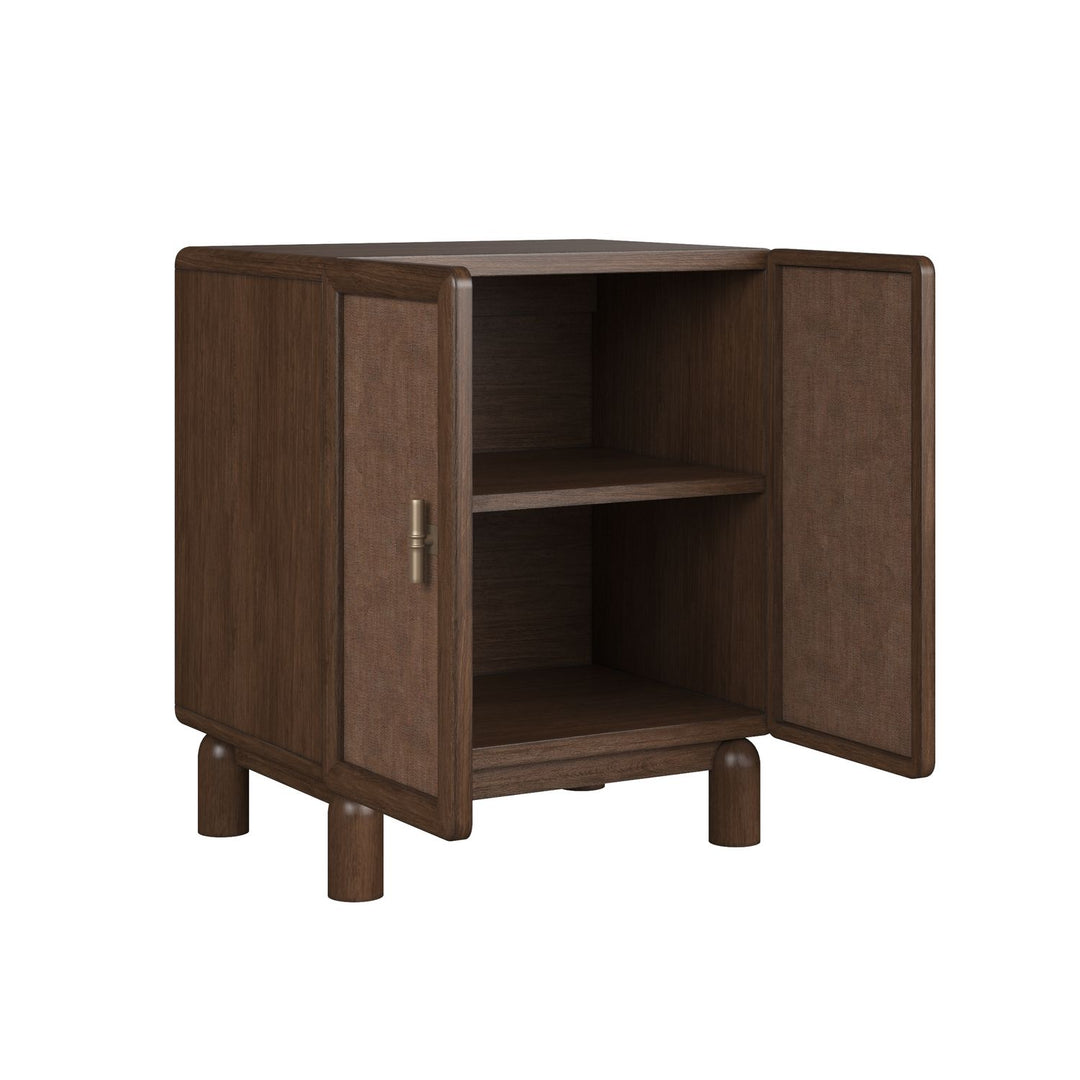 Verge Door Nightstand — Handcrafted Walnut