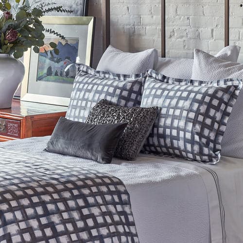 Duchess + Velvet Reversible Pillow-Ann Gish-ANNGISH-PWDV2424-COA-BeddingCoal-24"x24"-4-France and Son