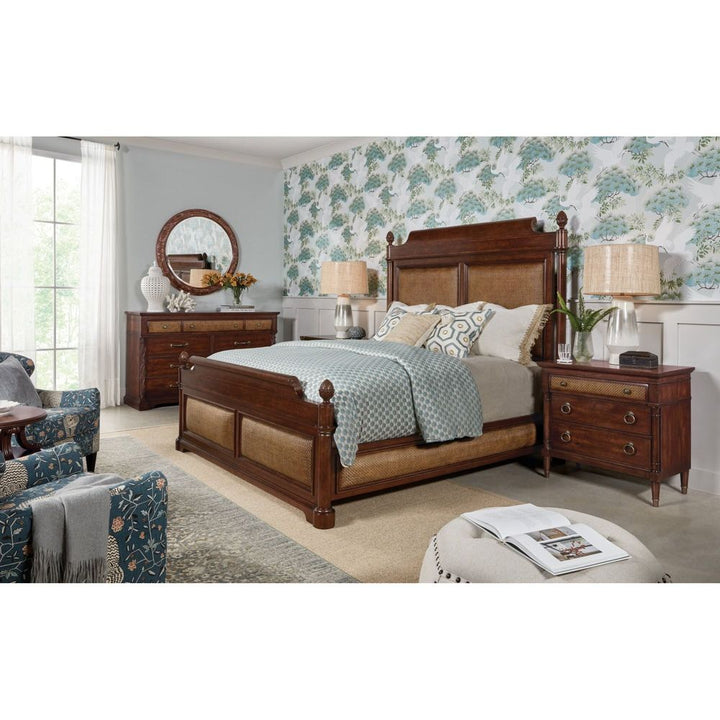 Beds Theodore King Panel Bed - Dark Wood