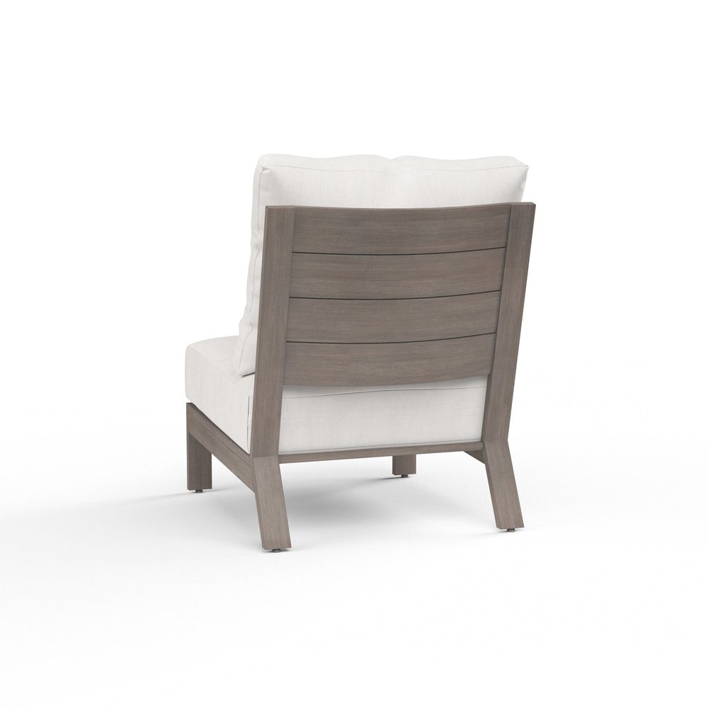 Outdoor Lounge Chairs Laguna Armless Club in Canvas Flax, No Welt