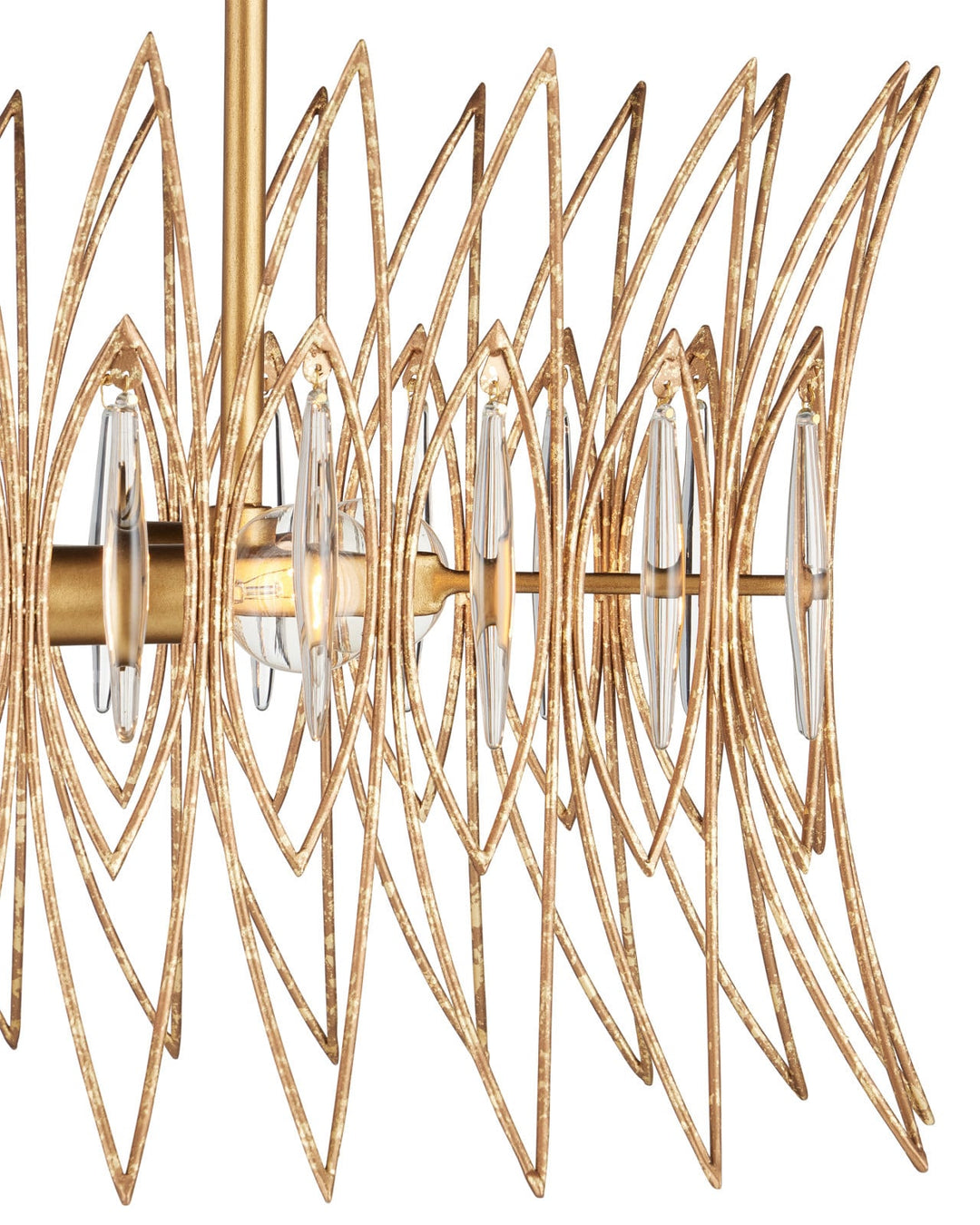 Chandeliers Marquise Oval Gold Chandelier