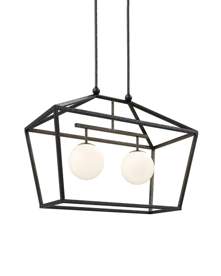Denison Rectangular Black Outdoor Lantern
