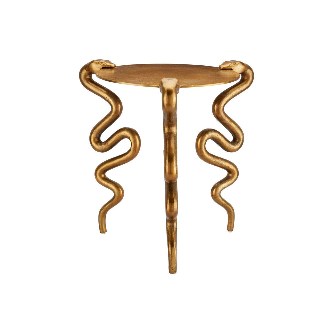 Serpent Brass Accent Table