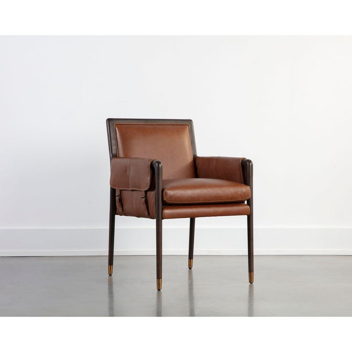 Dining Chairs Mauti Dining Armchair - Brown - Shalimar Tobacco Leather