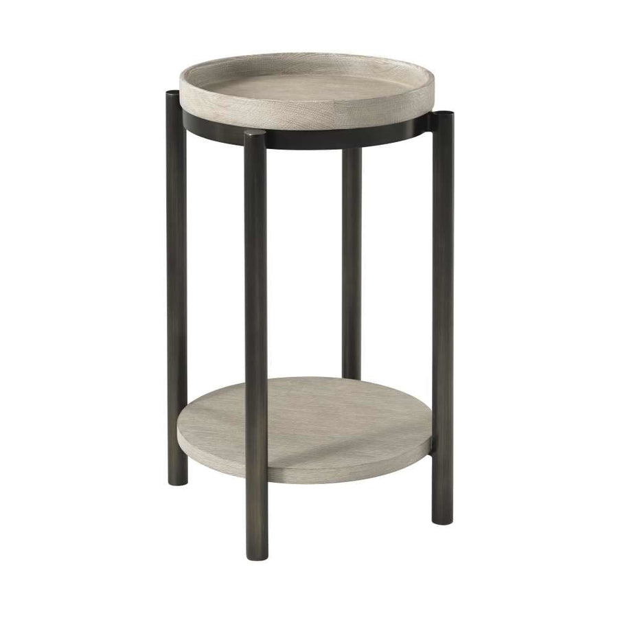 Repose Round Side Table-Theodore Alexander-THEO-TA50137.C322-Side TablesGrey Oak-14"W-1-France and Son