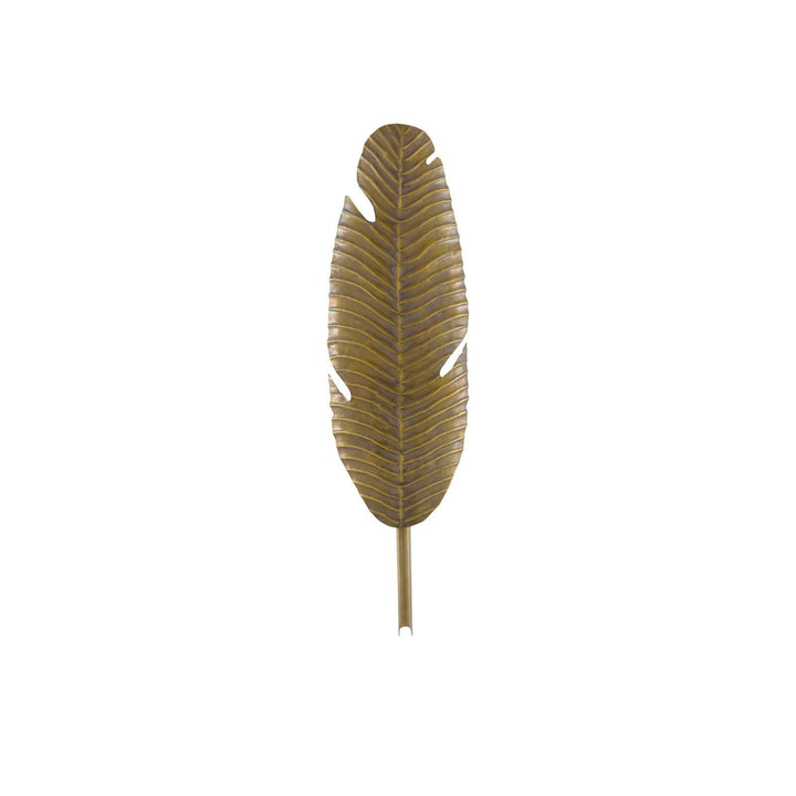 Tropical Brass Leaf Wall Sconce