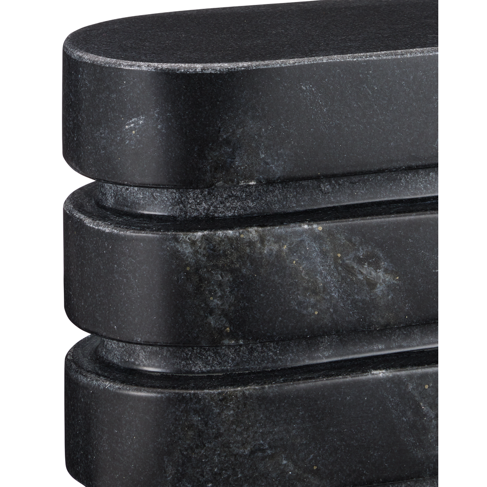 Decorative Objects Bheslana Marble Black Object Set of 2